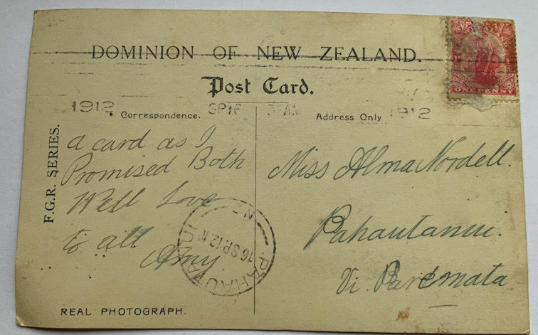 early 1900s New Zealand FGR photograph postcard Mt Egmont